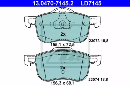 Комплект тормозных колодок, дисковый тормоз ATE купить