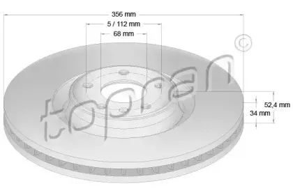 Тормозной диск TOPRAN купить