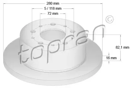 Тормозной диск TOPRAN купить