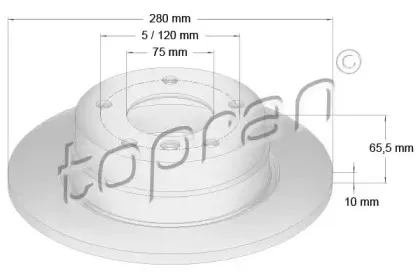 Тормозной диск TOPRAN купить