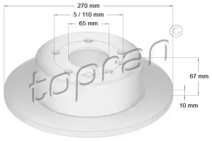Тормозной диск TOPRAN купить