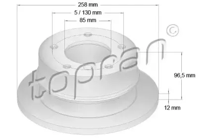 Тормозной диск TOPRAN купить