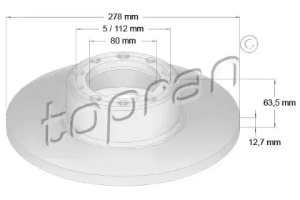 Тормозной диск TOPRAN купить