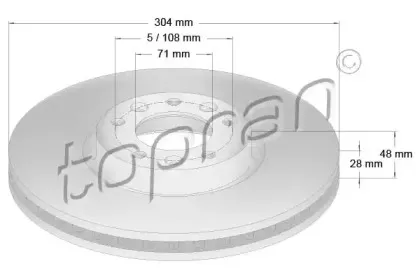 Тормозной диск TOPRAN купить