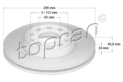 Тормозной диск TOPRAN купить