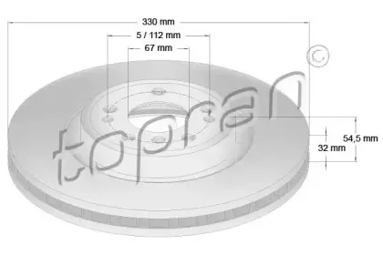 Тормозной диск TOPRAN купить