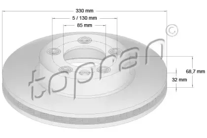 Тормозной диск TOPRAN купить