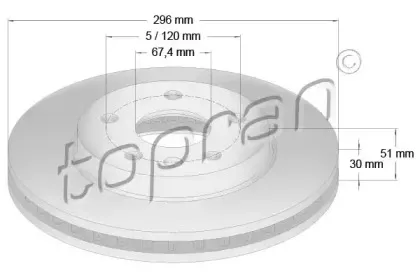Тормозной диск TOPRAN купить