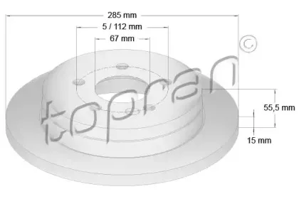 Тормозной диск TOPRAN купить