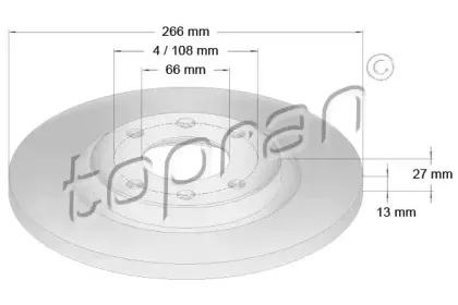 Тормозной диск TOPRAN купить