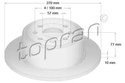 Тормозной диск TOPRAN купить