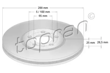 Тормозной диск TOPRAN купить