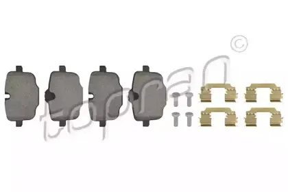 Комплект тормозных колодок, дисковый тормоз TOPRAN купить