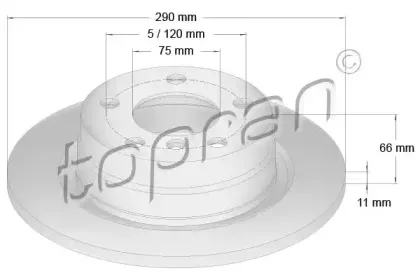 Тормозной диск TOPRAN купить