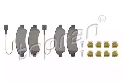 Комплект тормозных колодок, дисковый тормоз TOPRAN купить