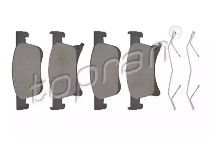 Комплект тормозных колодок, дисковый тормоз TOPRAN купить