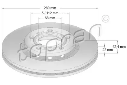 Тормозной диск TOPRAN купить