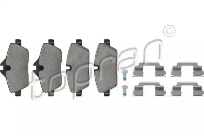 Комплект тормозных колодок, дисковый тормоз TOPRAN купить