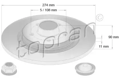 Тормозной диск TOPRAN купить