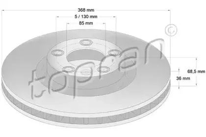 Тормозной диск TOPRAN купить