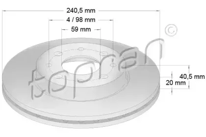 Тормозной диск TOPRAN купить