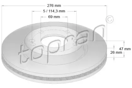Тормозной диск TOPRAN купить