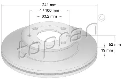 Тормозной диск TOPRAN купить