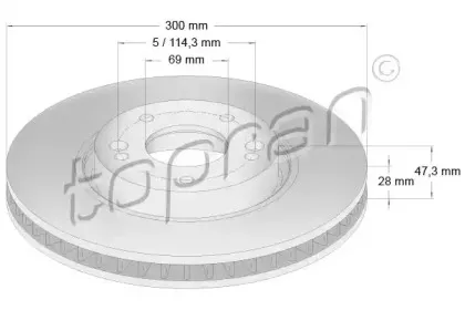 Тормозной диск TOPRAN купить