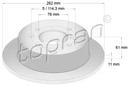 Тормозной диск TOPRAN купить