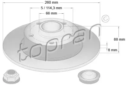 Тормозной диск TOPRAN купить