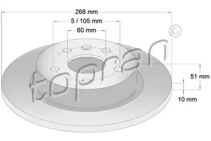 Тормозной диск TOPRAN купить