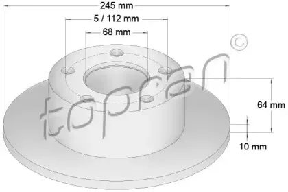 Тормозной диск TOPRAN купить
