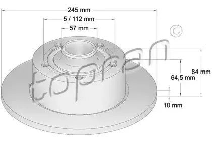 Тормозной диск TOPRAN купить