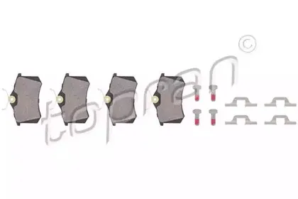 Комплект тормозных колодок, дисковый тормоз TOPRAN купить