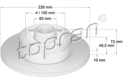 Тормозной диск TOPRAN купить