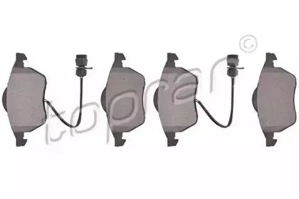 Комплект тормозных колодок, дисковый тормоз TOPRAN купить