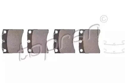 Комплект тормозных колодок, дисковый тормоз TOPRAN купить