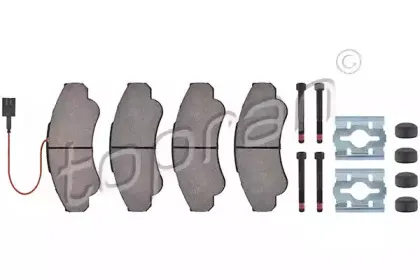 Комплект тормозных колодок, дисковый тормоз TOPRAN купить