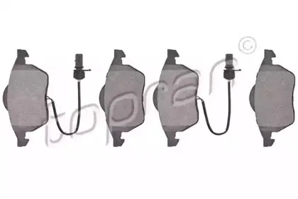 Комплект тормозных колодок, дисковый тормоз TOPRAN купить