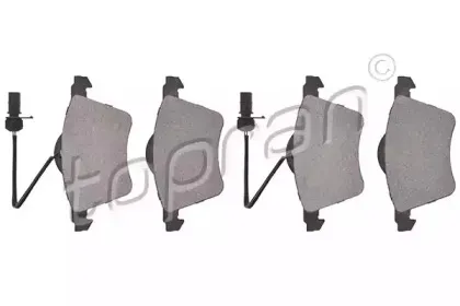 Комплект тормозных колодок, дисковый тормоз TOPRAN купить