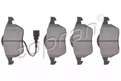 Комплект тормозных колодок, дисковый тормоз TOPRAN купить
