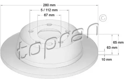 Тормозной диск TOPRAN купить