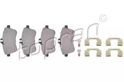 Комплект тормозных колодок, дисковый тормоз TOPRAN купить