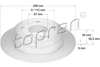 Тормозной диск TOPRAN купить