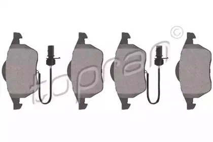 Комплект тормозных колодок, дисковый тормоз TOPRAN купить