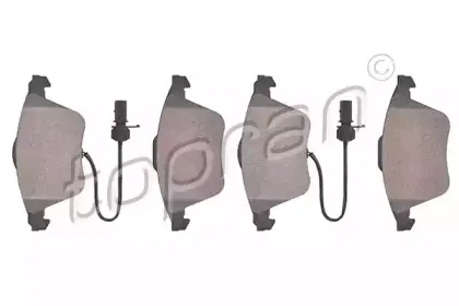 Комплект тормозных колодок, дисковый тормоз TOPRAN купить