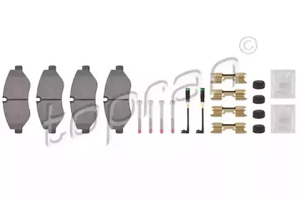 Комплект тормозных колодок, дисковый тормоз TOPRAN купить