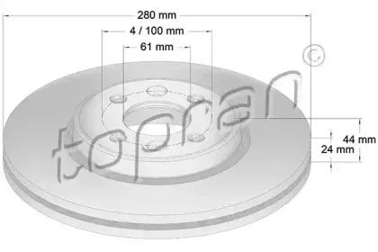 Тормозной диск TOPRAN купить