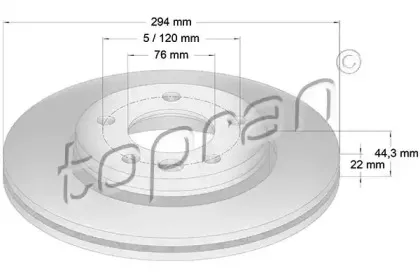 Тормозной диск TOPRAN купить