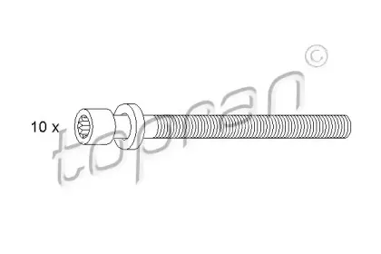 Комплект болтов головки цилидра TOPRAN купить